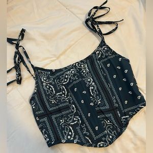 Silky printed corset top!